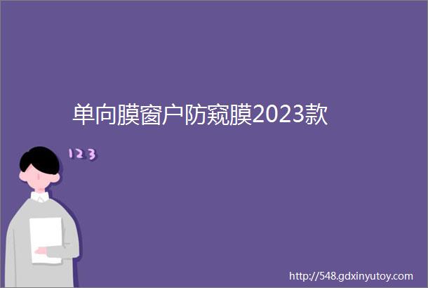 单向膜窗户防窥膜2023款